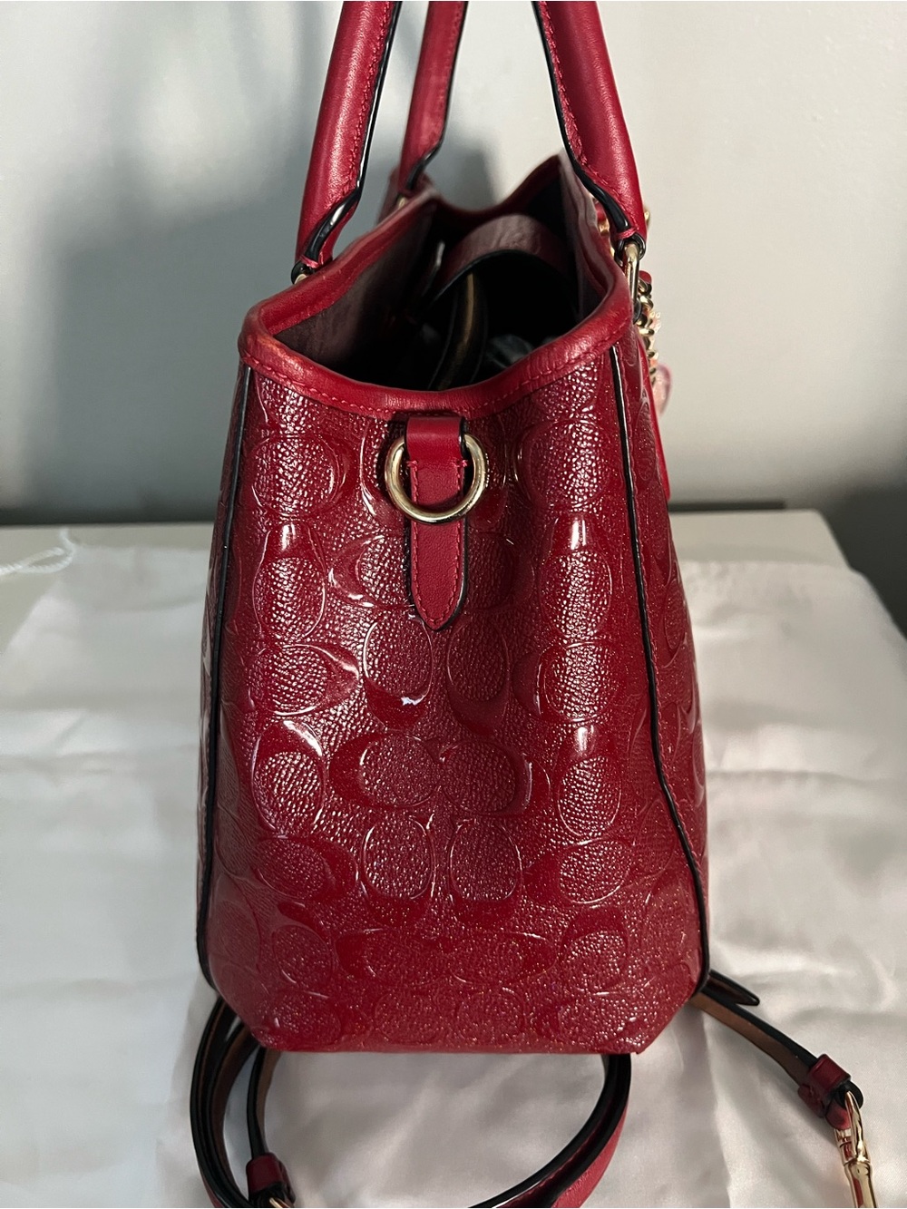 Coach Margot Carryall In Signature Embossed Leather With Matching Wallet - Picture 12 of 15